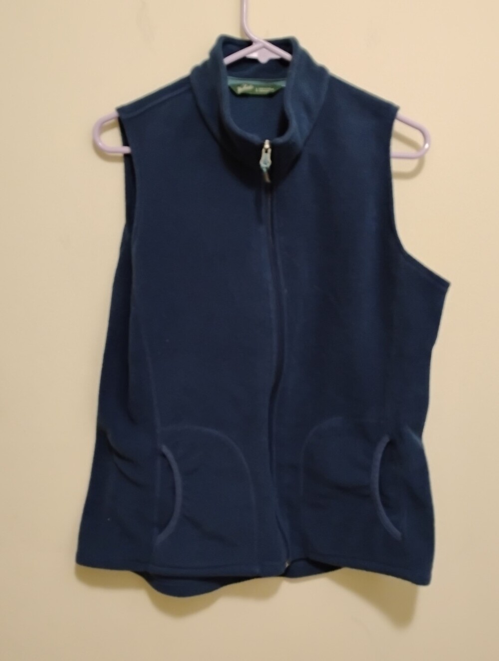Woolrich Women's Fleece Vest Size Large Marine Blue